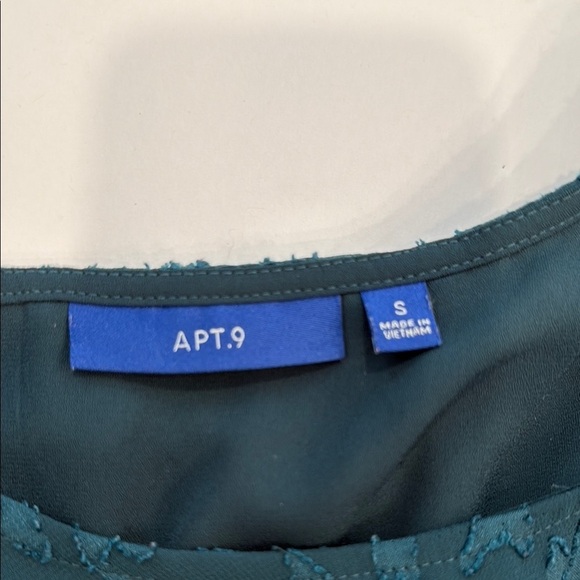 Apt 9 Small Green Blue Teal Sleeveless Print Sheer Under Layer Top - Picture 8 of 10